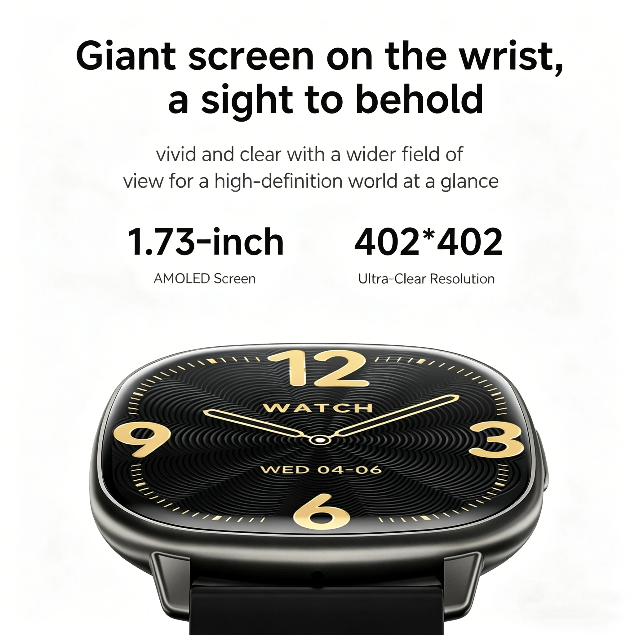 

Large screen 1.73inch Smart Watch HD17Air AMOLED NFC Sport Health Monitoring Watch for Outdoor Waterproof Travel Smartwatch
