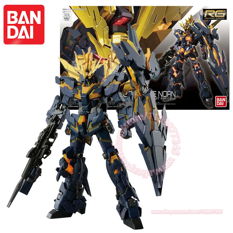 

BANDAI UNICORN GUNDAM O2 BANSHEE NORN RG 1/144 Trendy Figure Peripheral Model Assembled Toy Desktop Ornaments Joints Movable