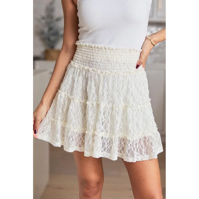 

Fashionable Lace Short Skirt P 91077 Half-length Women's Premium Cross-Border Skirt Other Style Spring 2026 Neutral