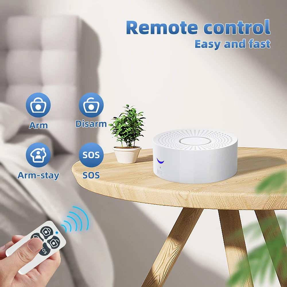 Imagem -03 - Tuya-sistema de Alarme Inteligente para Casa Segurança contra Roubo Sensor de Porta Wifi Alimentação Usb sem Fio Controle Smart Life App 433mhz