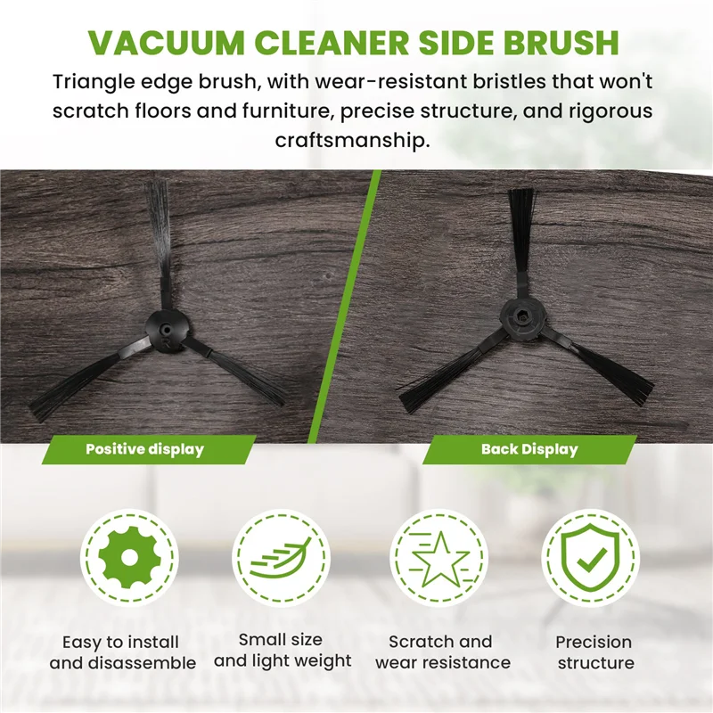 A006-6PCS Side Brush For Ecovacs Vacuum Cleaner Sweeping Robot CR120/CEN540/X50
