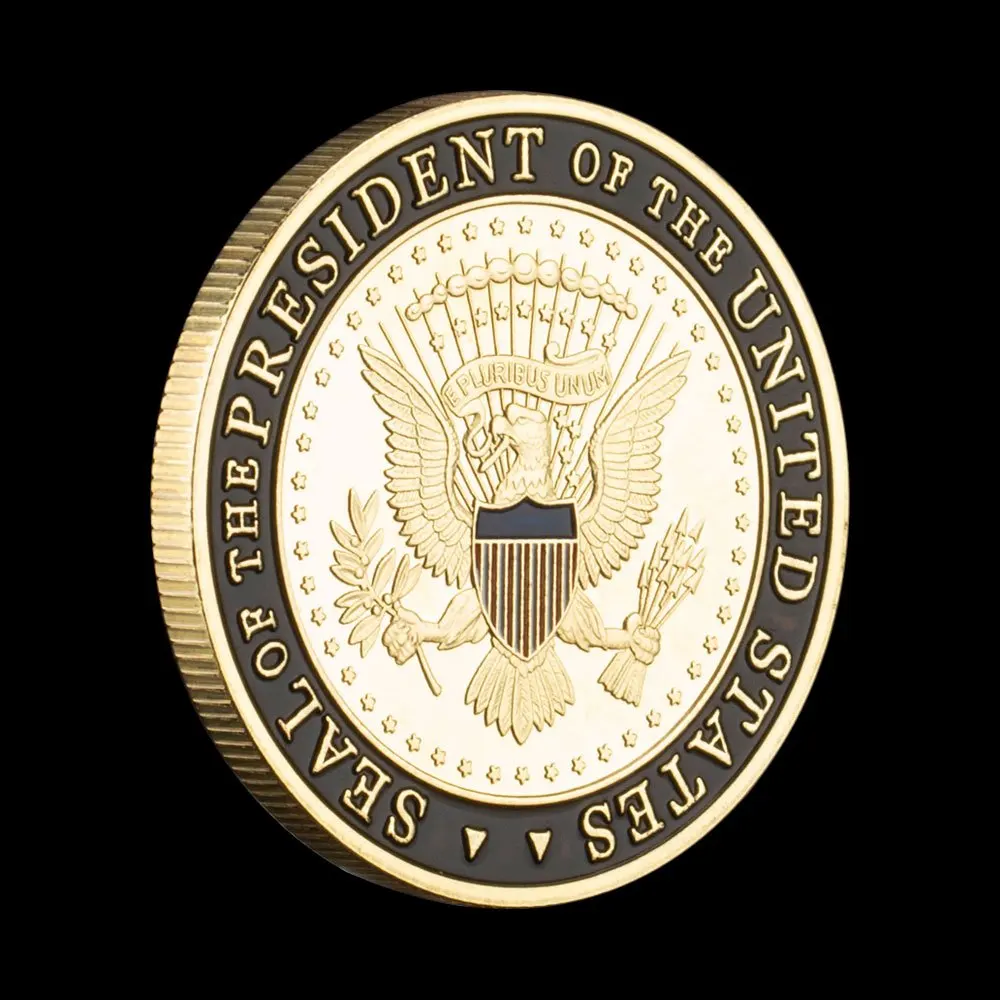 United States Secret Service Souvenir Coin Plated Golden Commemorative Coin Collectible Gift Collection Art Challenge Coin view 6