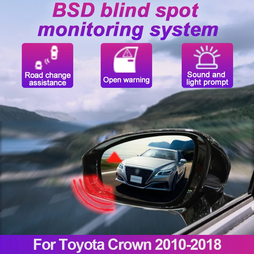 

Car Mirror BSD BSM BSA Blind Spot Detection System Parking Sensor For Toyota Crown 2010-2014 2015 2016 2017 2018