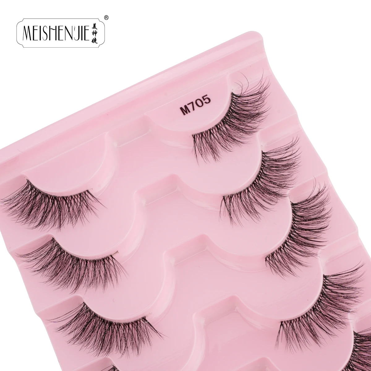 MEISHENJIE 7 paires demi-Cils de chat naturel longs vaporeux moelleux à la main doux Faux Cils outils de maquillage Faux Cils maquillaje