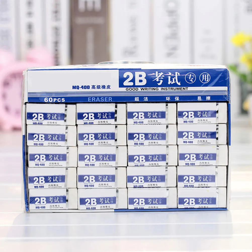 10Pcs White Art Eraser Rubber 2b Exam Erasers Clean Wipe Correction Tool Flexible for School Office 2b Exam Eraser
