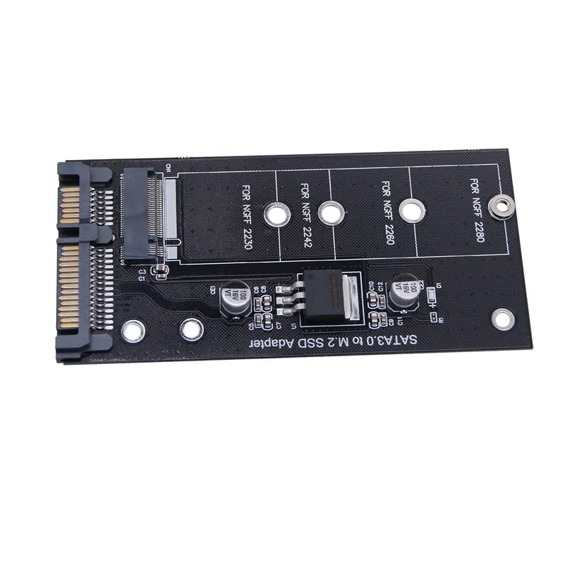 Adaptateur M2 SATA adaptateur M2 vers SATA convertisseur M.2 vers SATA 2.5 "SATA3.0 6Gbps carte Riser clé B Support 2230 2242 2260 2280 M2 SSD