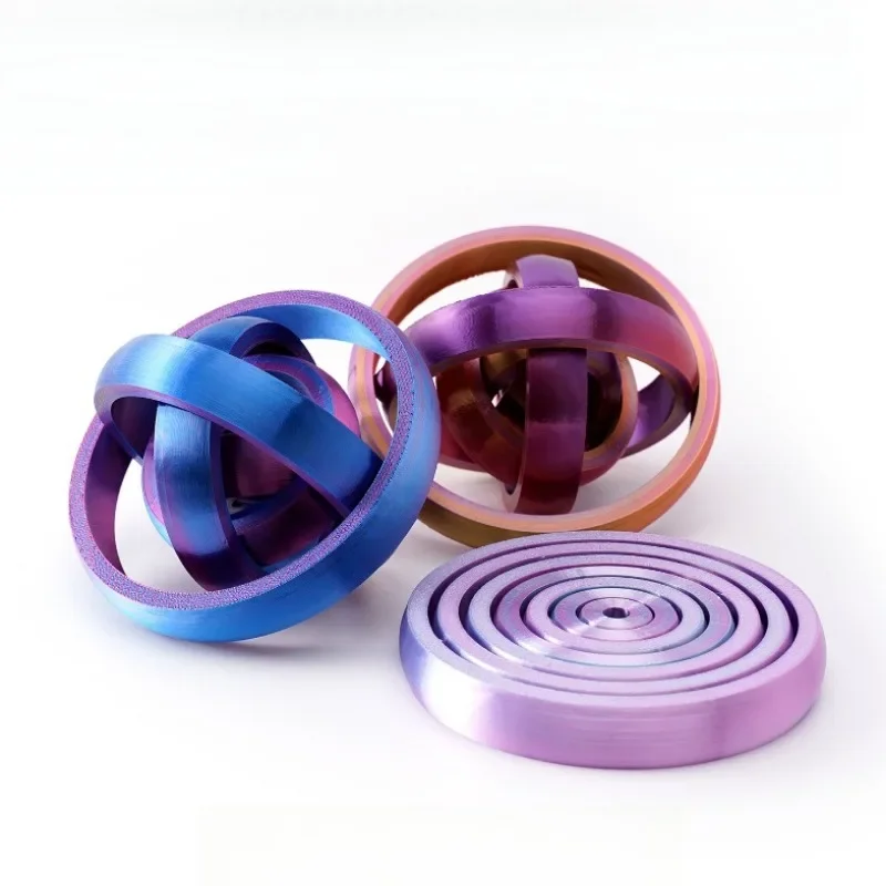Disque de décompression interstellaire imprimé en 3D, jouet anti-Stress, spirale, Push, technologie, Flip Infinite, Spinner, Fidget Toys