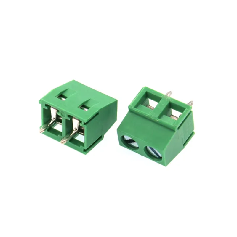 10PCS KF127 Green Terminal Block 5.0mm Pitch 2P 3P Connectable PCB Screw Type 300V/10A
