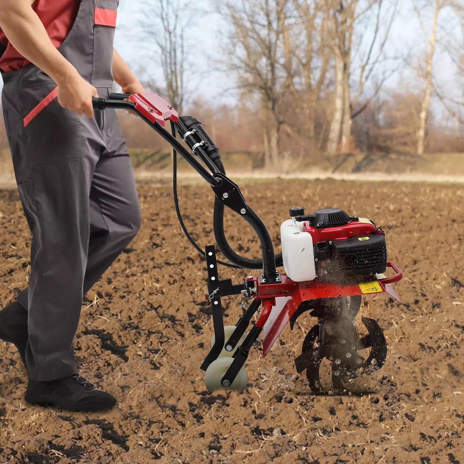 

602 4-stroke push mower, efficient gasoline power, suitable for home garden/small farm, durable design, easy lawn mowing