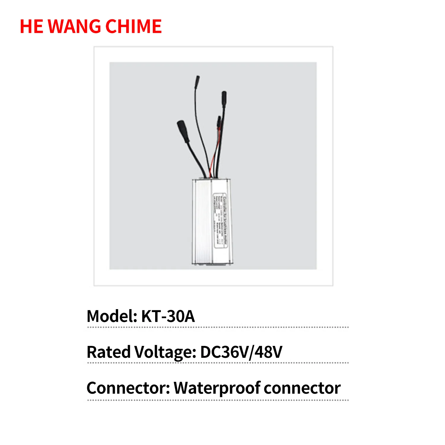 36/48V 30A 12-Mosfets brushless sine wave controller suitable for e-bike/mountain bike modifications, with waterproof connector.