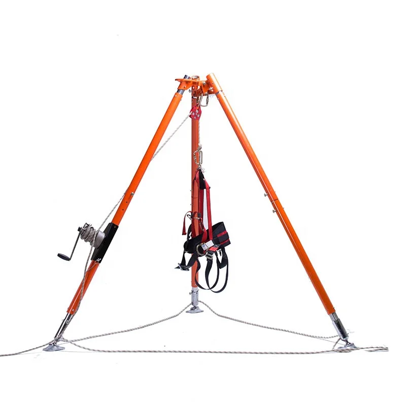 Portable anchor equipment rescue lifting manual winch tripod rescue equipment