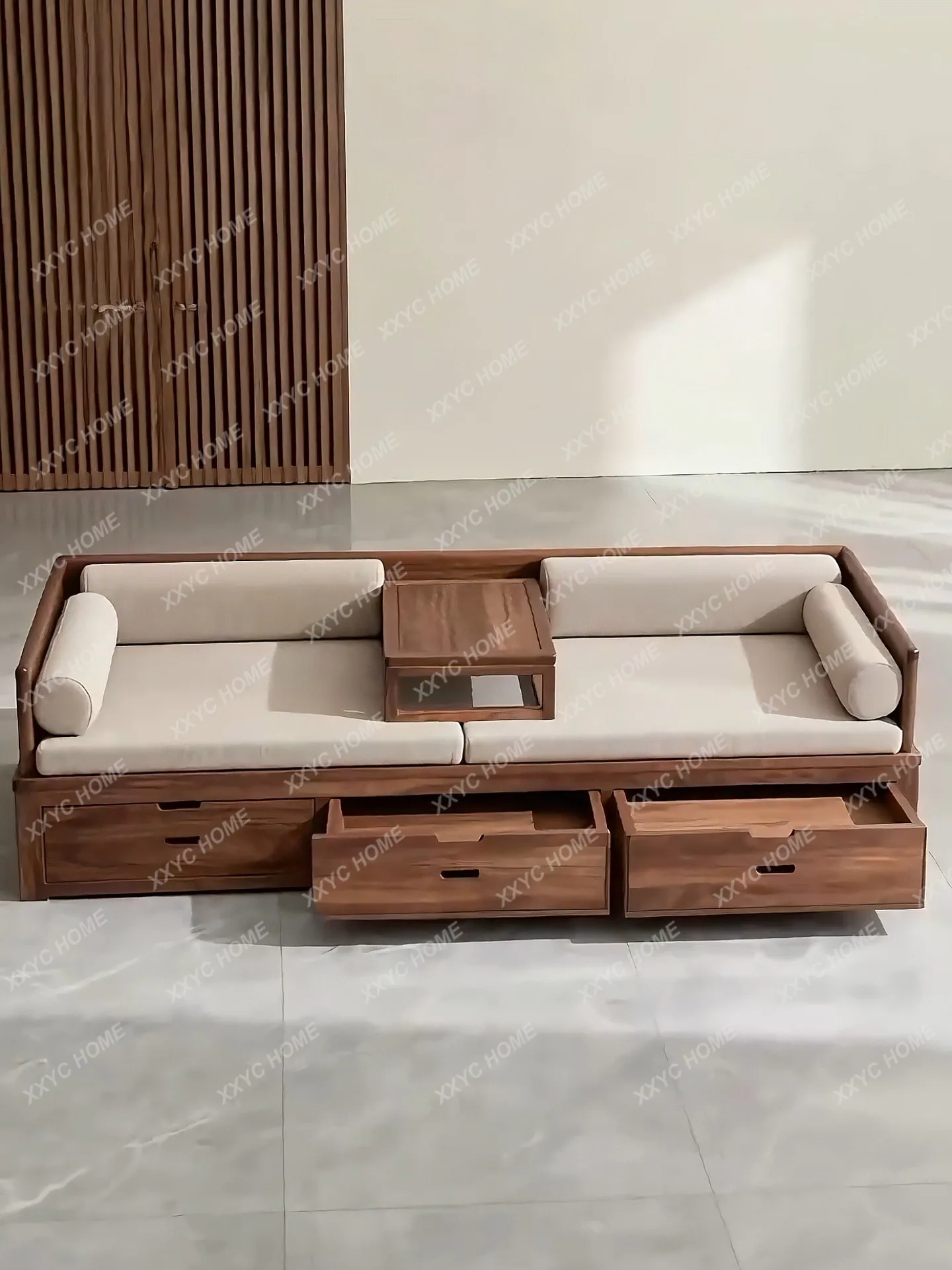 

Arhat bed minimalist concubine bed living room solid wood drawer sofa