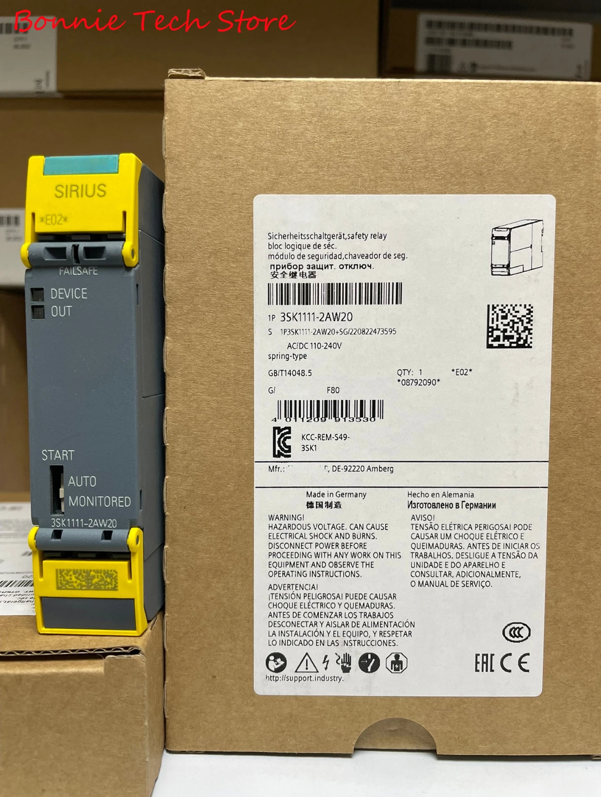 

3SK1111-2AW20 for Siemens SIRIUS safety relay