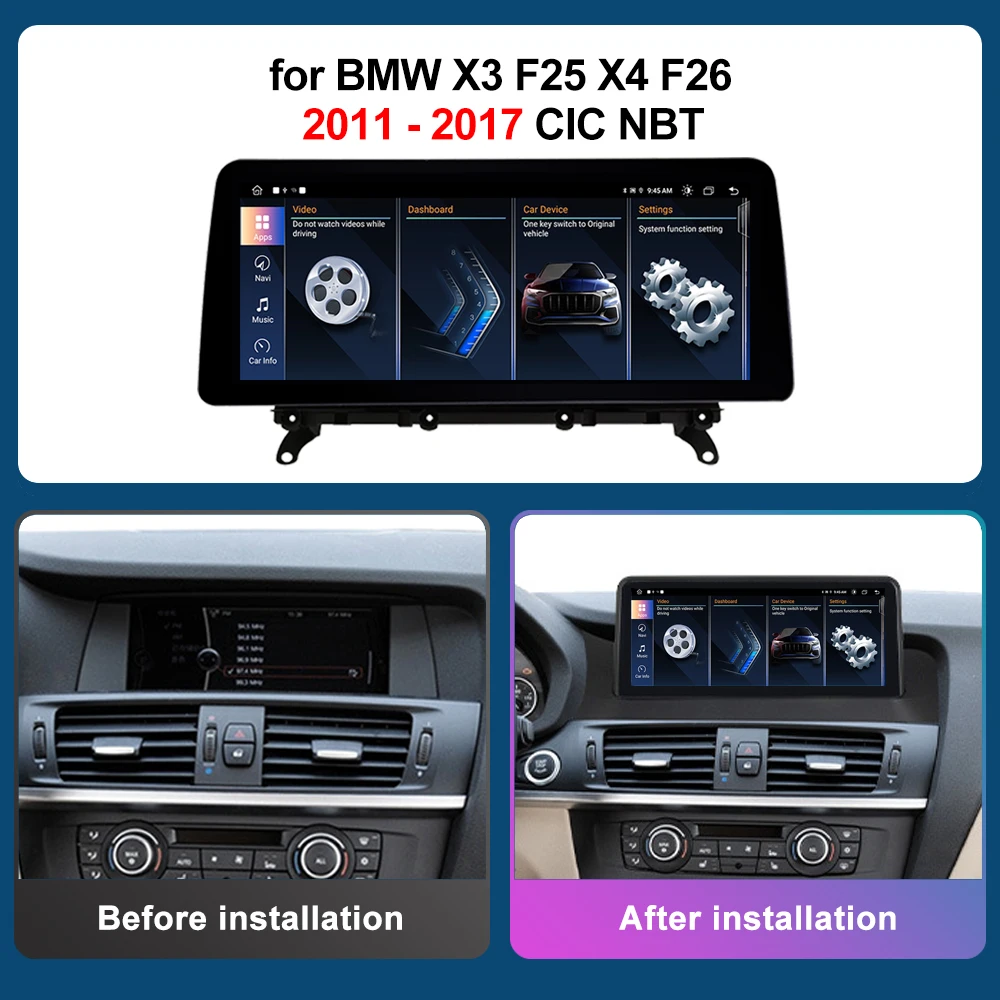 Autoradio Android avec Écran Tactile HD, 12.3 Pouces, Système NBT DSP Stéréo, GPS, Limitation du Lecteur, pour Voiture BMW Série 7 F01 F02 CIC