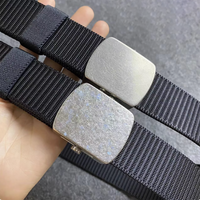 Pure titanium roller automatic buckle belt tactical outdoor thick nylon waist belt anti allergic infinite adjustment