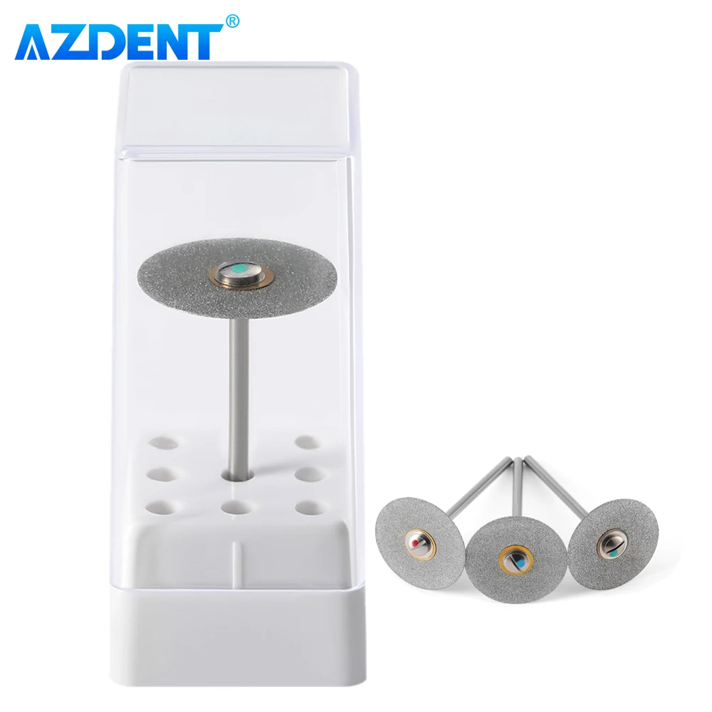 

AZDENT Dental Sintered Diamond Disc Grinder Double Sided Diamond Polishing Head Grinding Wheel HP 2.35mm Grit Coarse Medium Fine