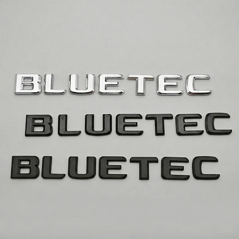 3D BLUETEC Car Rear Trunk Letters Badge Emblem Decal Sticker For Mercedes Benz W212 W166 ML350 GL350 Auto Accessories