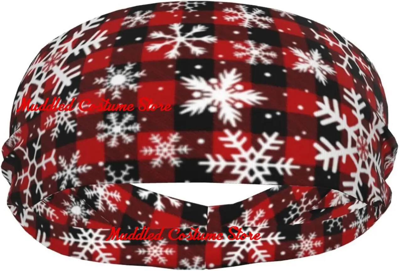

Christmas Snowflake Sports Sweatband Head Bands for Women Men Sweat-Absorbing Headbands Suitable for Running Yoga Fitness