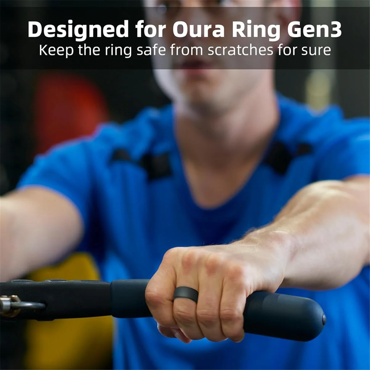 Silicone Ring Protector for Oura Ring, 3 Pack Elastic Ring Cover for Oura Ring Gen 3 for Working Out (S (6/7/8/9/10))