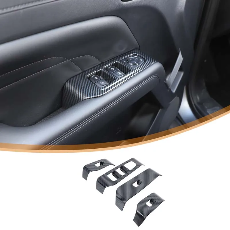 

For Haval H9 2024+ Automotive Interior Modification Accessories Automotive Glass Lifting Frame ABS Carbon Fiber Pattern