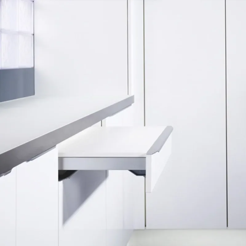 Small Household Space Saving Automatic Folding Table Side Cabinet One Pull Telescopic Table Hardware