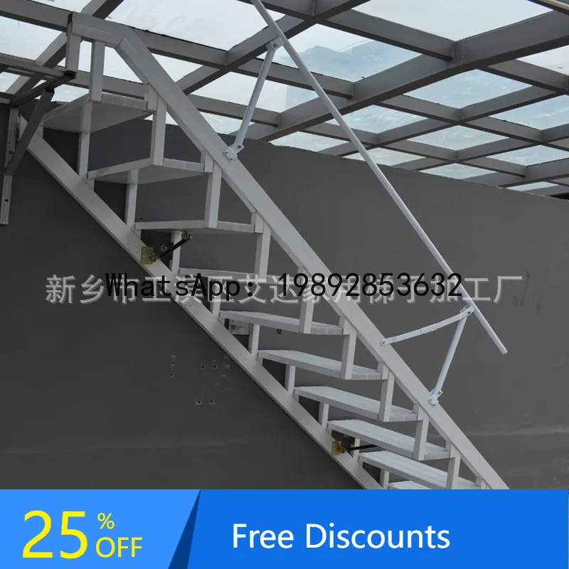 XL Wall-Mounted Folding Stair Custom Multi-Functional Space-Saving Invisible Home Indoor Staircase Side Wall Type