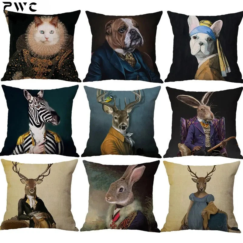 Nordic Fashion Animal Cartoon Printing Cushion Cover Sofa Decoration Pillowcase Bedroom Decoration Pillowcase New Product