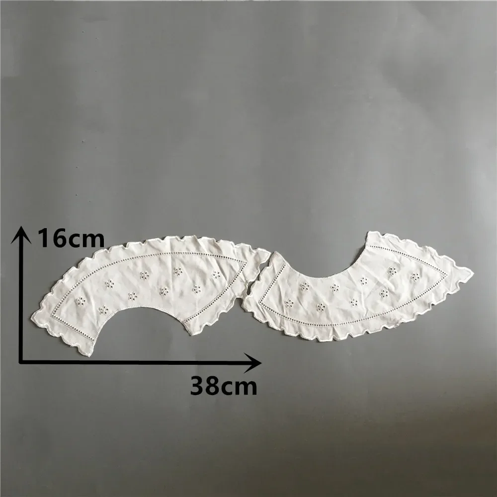 New Listing Embroidery Lace Collar White DIY Cotton Lace Fabric Lace Neckline Decoration Sewing Dress Neckline Accessories