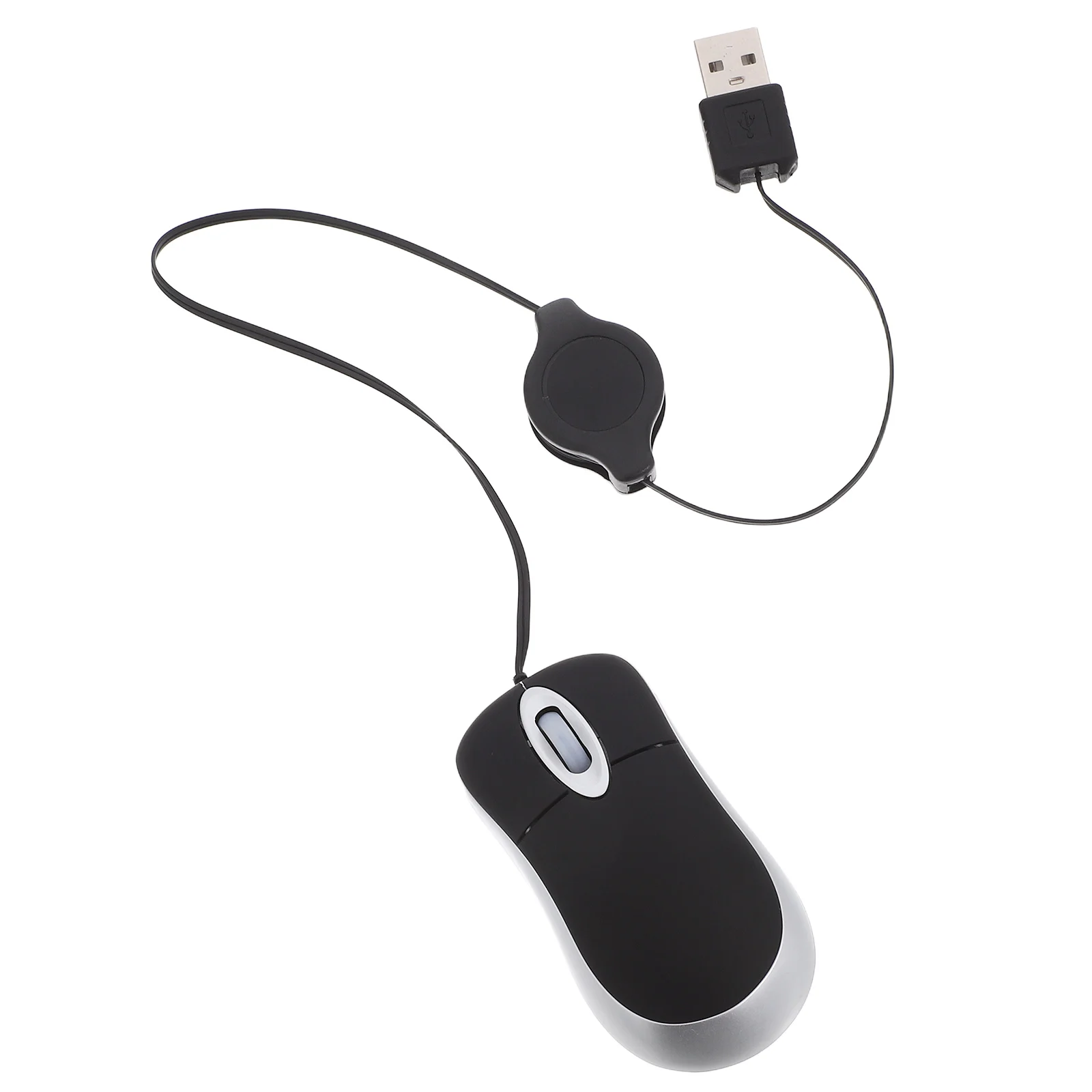 

USB Mouse Wired Compact Mini Computer Mouse 1600DPI Adjustable 3D Scroll Wheel for PC Laptop Home Office Use Retractable Cord