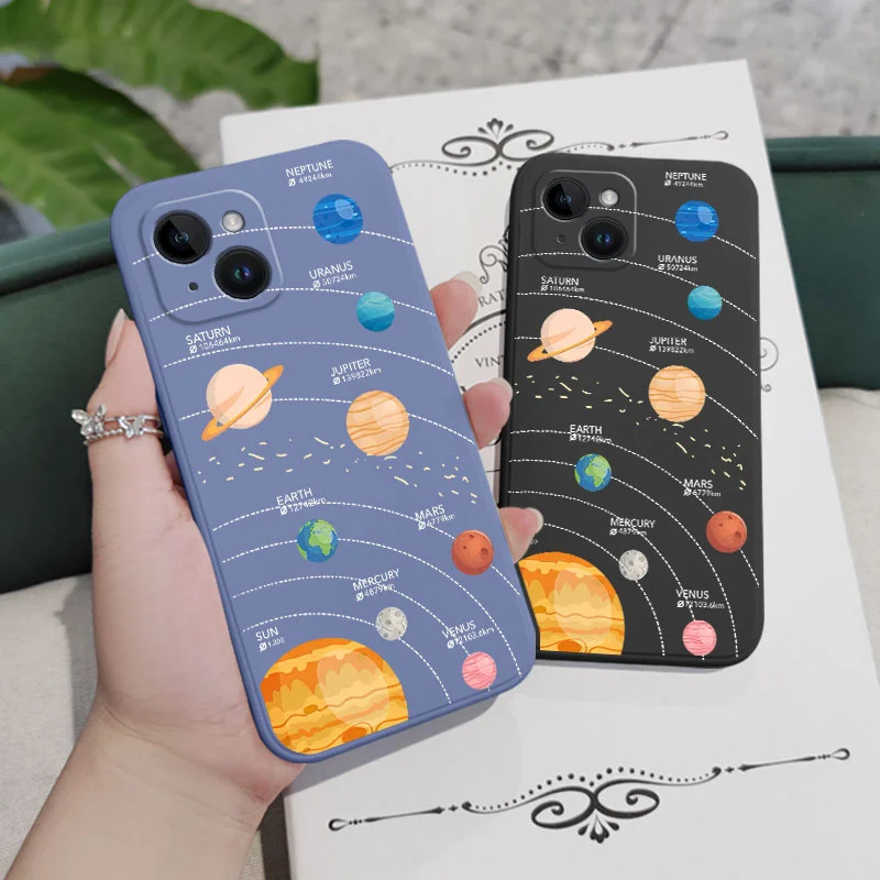 Deductive Planet Phone Case For iPhone 17 16 15 14 13 12 11 X XR XS Plus Pro Max Mini Silicone Cover