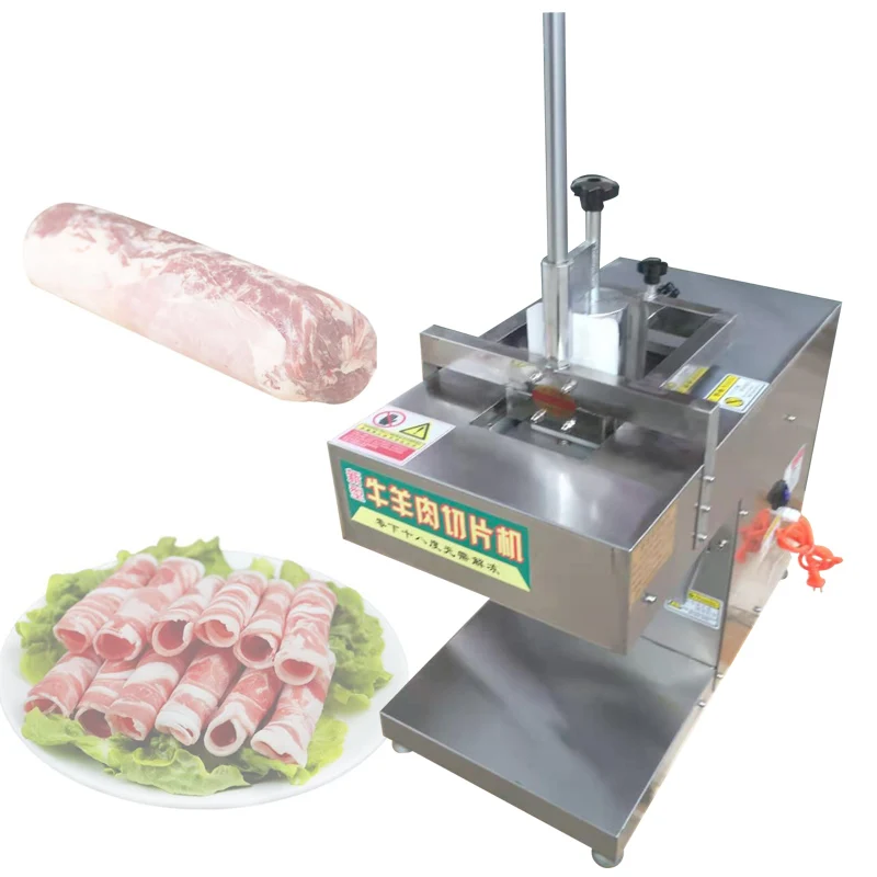 Mutton Roll Slicer Hot Pot Shop Thickness Adjustable Automatic Frozen Meat Slicer