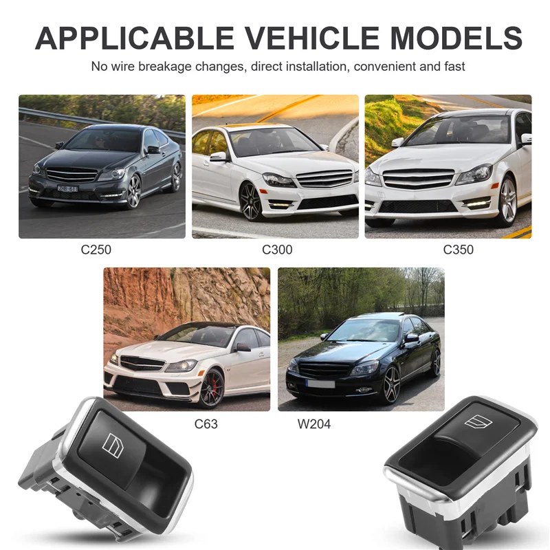 

High Quality 2049058202 Passenger Window Control Switch For Mercedes C250 C300 C350 W204