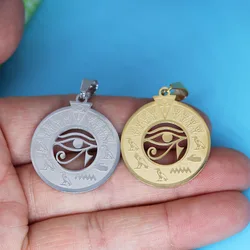 2Pcs/lot Egypt Hieroglyph Cartouche Precious Stone For Necklace Bracelets Jewelry Crafts Making Handmade Stainless Steel Charm
