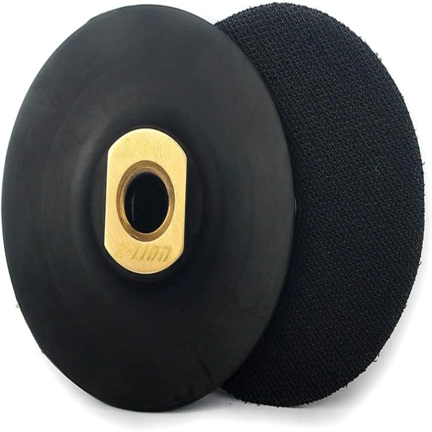 Set of 2 Durable 4-inch Flexible Rubber Backer Pads with 5/8-11 Thread for Polishing - Firm Grip Polishing Pad Holder (2-Pack)