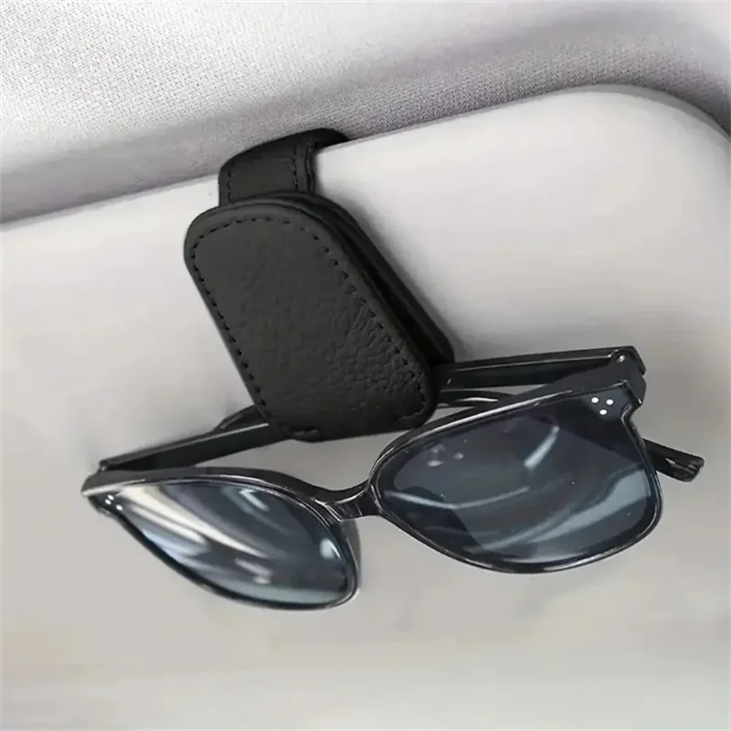 

1Pcs sunglasses holder is suitable for car sunshades - magnetic leather sunglasses clip and ticket clip - car sunshade accessori