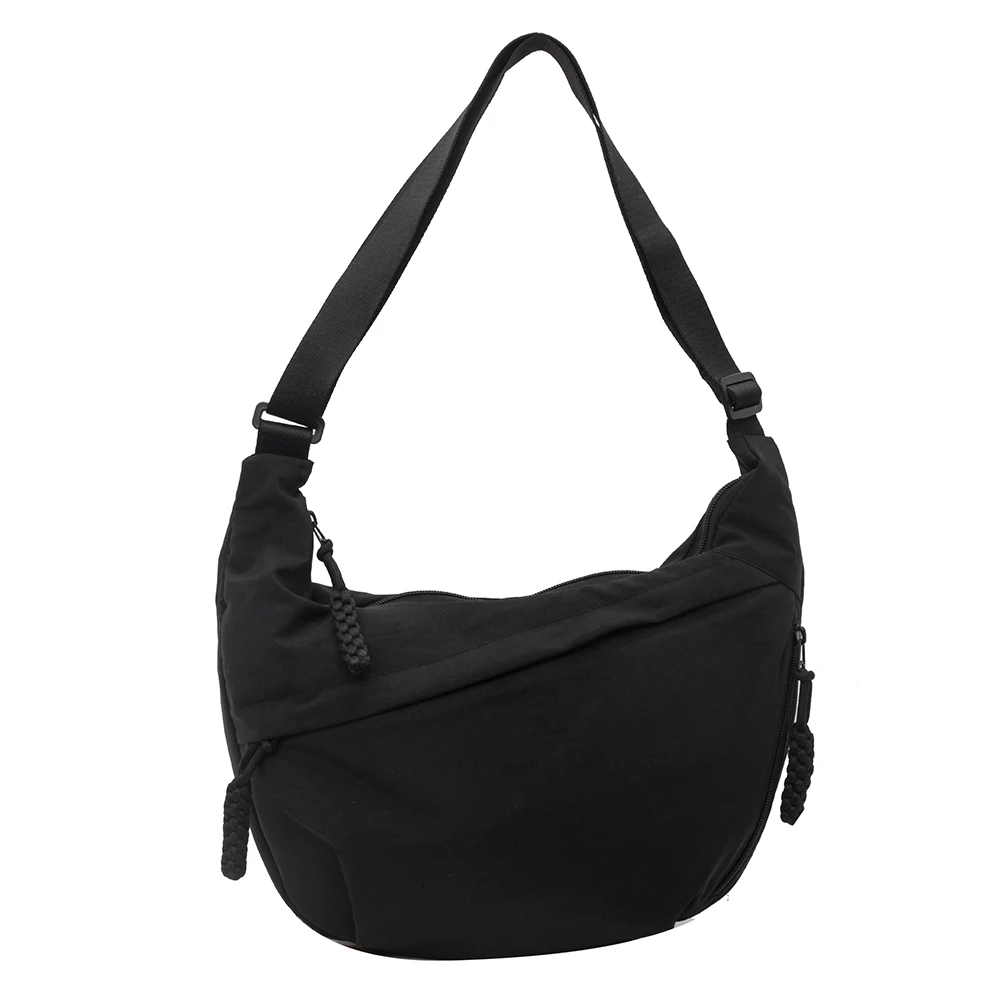 

Women Stylish Dumpling Bag Multi-pockets Fashion Shoulder Bag Large Capacity Half Moon Bag Adjustable Strap Simple Satchel Bag