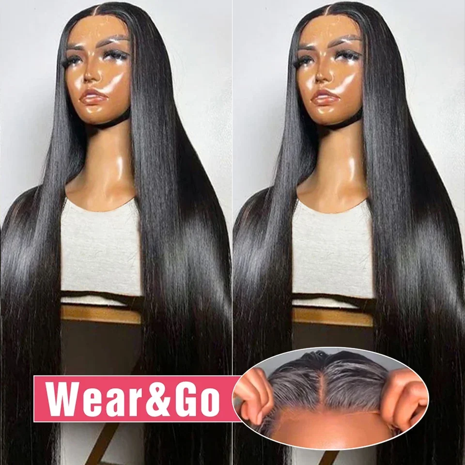 Straight 9x6 7x5 Glueless Lace Front Human Hair Wig Ready To Wear 6x4 5x5 Lace Closure Wig PrePlucked Transparent Wigs For Women