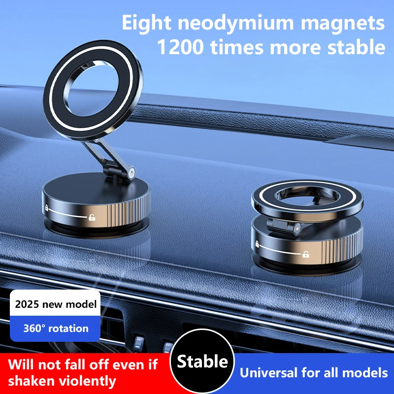 Xiaomi Car Mount Magnetic Holder 360° Adjustment Angle Foldable Strong Suction Car Universal Stand For Live Streaming Navigation