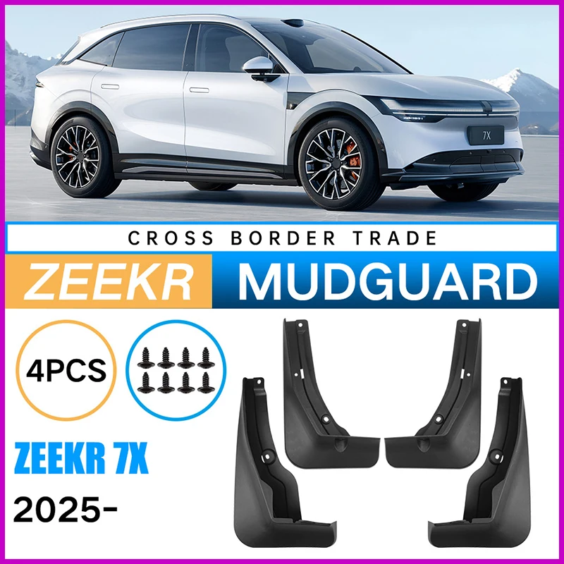 Mudflaps Mudguards Fit for Zeekr 7X 2025 Mudguards Tire Fenders Mud Flaps Wheel Guards Accessories 4x Tyre