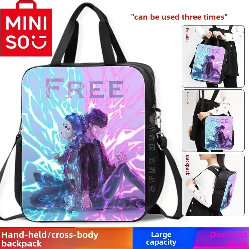 2025 حقيبة ظهر الطالب MINISO الجديدة لفيلم Kpop 'Demon Hunter'، حقيبة كروس، حقيبة يد