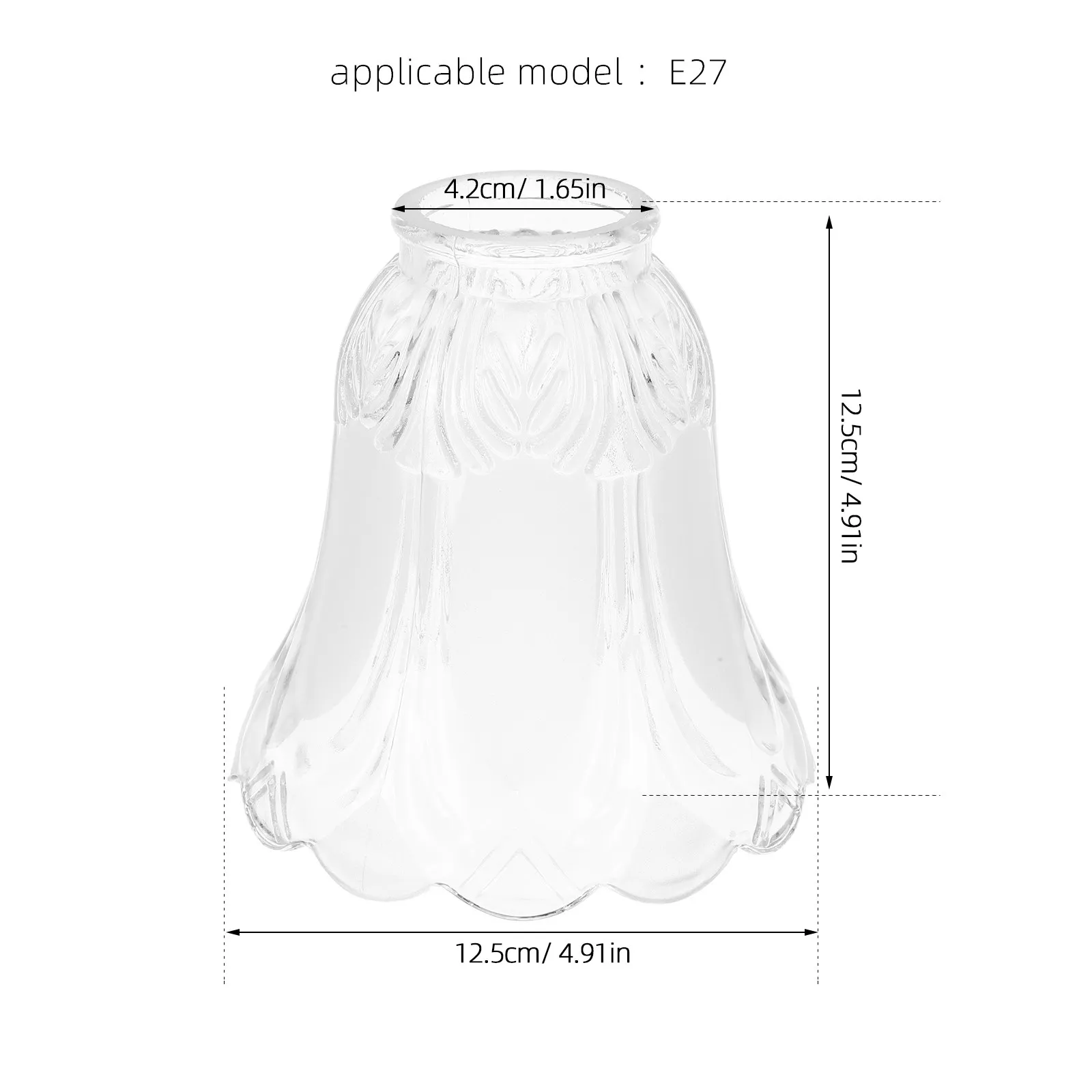 Frosted Glass Lamp Shade for Pendant Light – Simple Elegant Design, Bedroom Living Room Ceiling Light Replacement