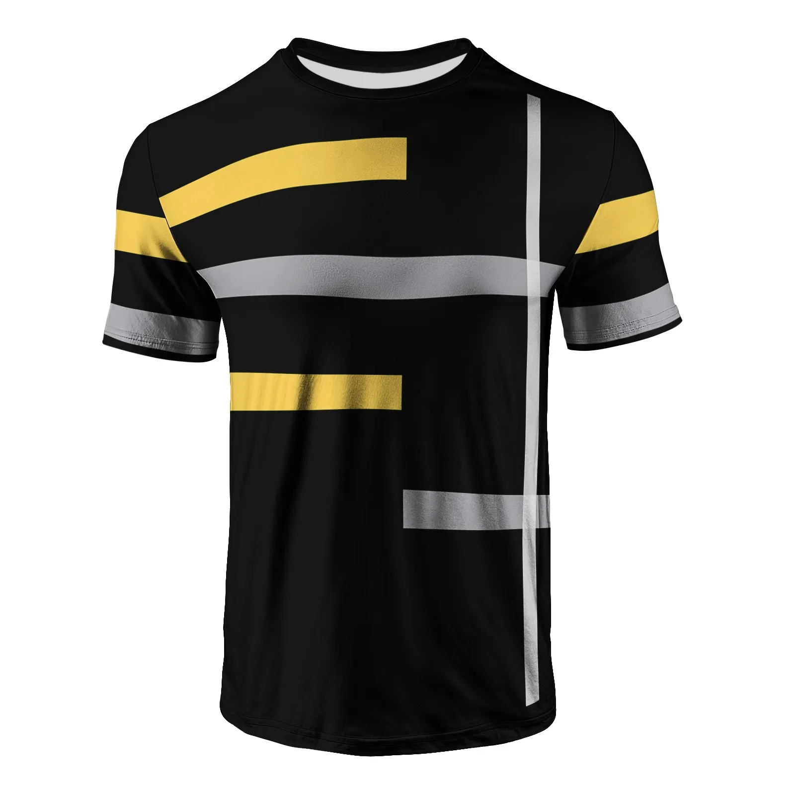 

New Arrival Men's T Shirt 3D Geometry Printed Breathable Tee Summer Streetwear Short Sleeve Tee Harajuku Style Casual O-neck Top