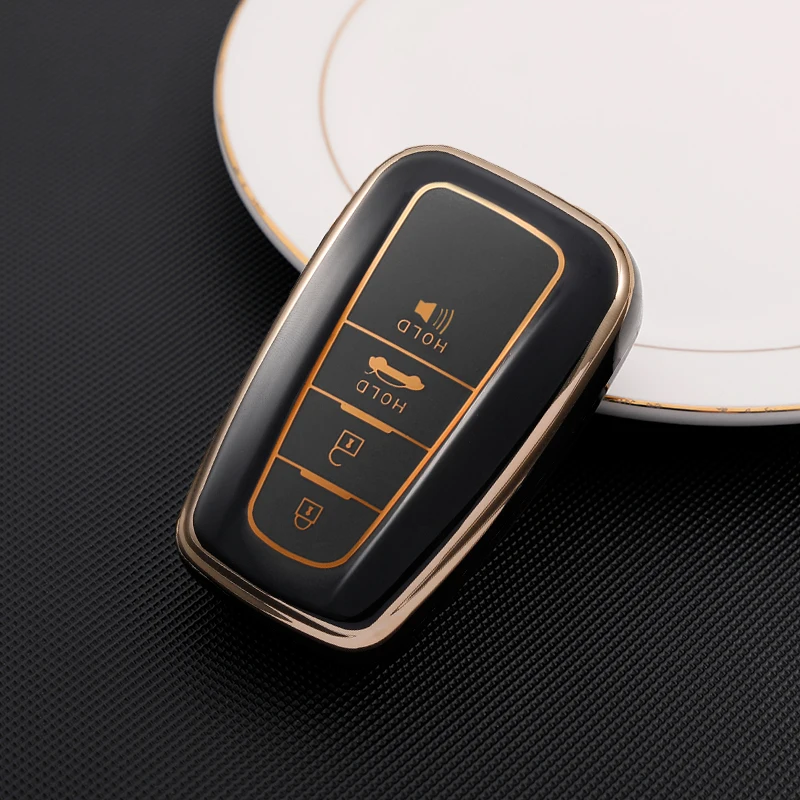 Funda de TPU para llave de coche Toyota Rav4 Corolla Camry Prius Avalon Hybrid Highlander 2018 2019 2020 llavero de carcasa automática Fob