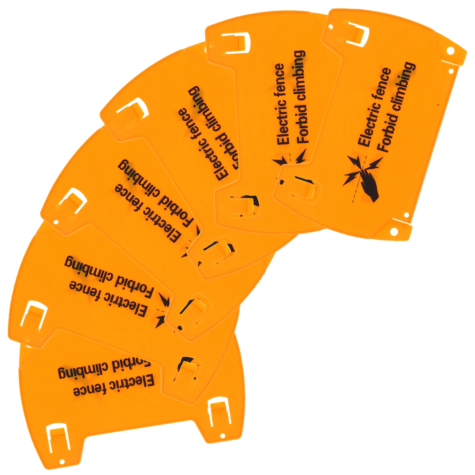 

6pcs Electric Fence Warning Sign High Visibility Traffic Signs Plastic Caution Signage Easy Installation Long