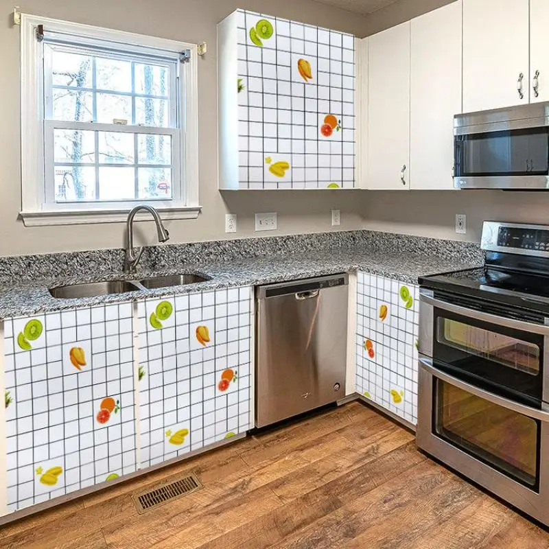 Simple Grid Dot Pattern Cabinet Covering Curtain Dustproof Sink Partition Cloth For Kitchen Home Decor Organization