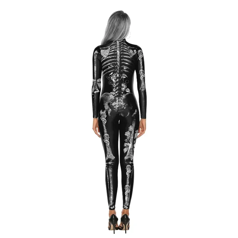 Halloween kobiety kombinezon Cosplay szkielet body zombie Catsuit kostiumy karnawałowe przebranie Zentai strój Party prezent kobieta