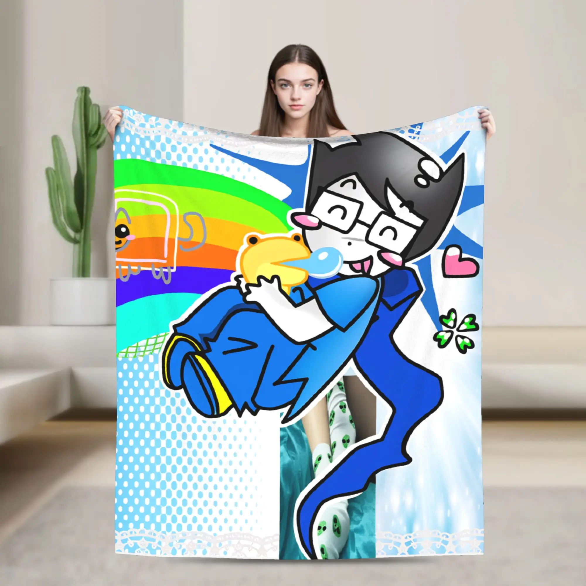 Ropa de cama de viaje Homestuck karkat, colcha de franela para sofá, silla, sofá cama, novedad, funda para sofá cama