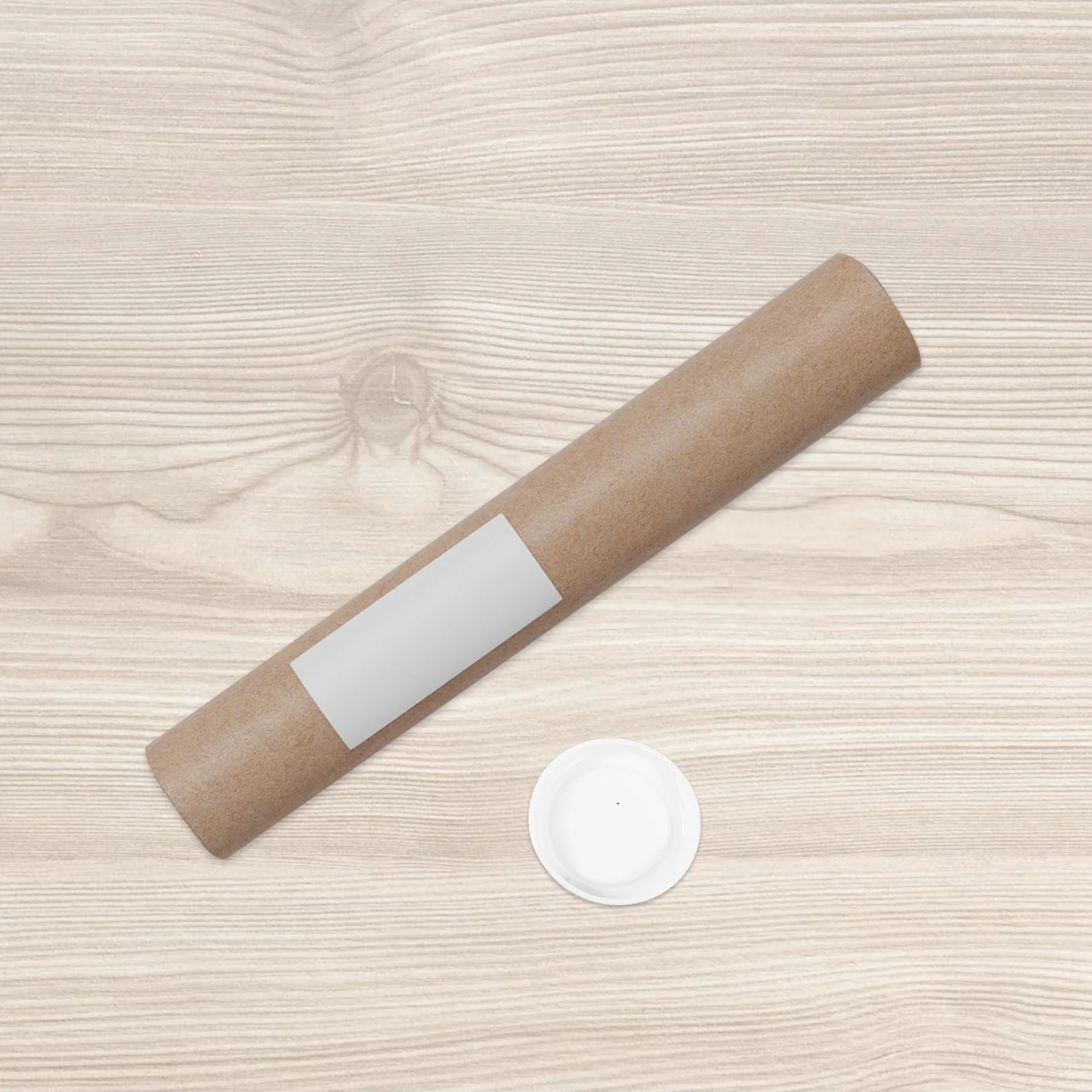 

50Pcs Kraft Paper Tube End Caps Plastic Round Plug Caps for Mailing Tubes Shipping and Art Storage Use Kraft Shipping Tube Cap