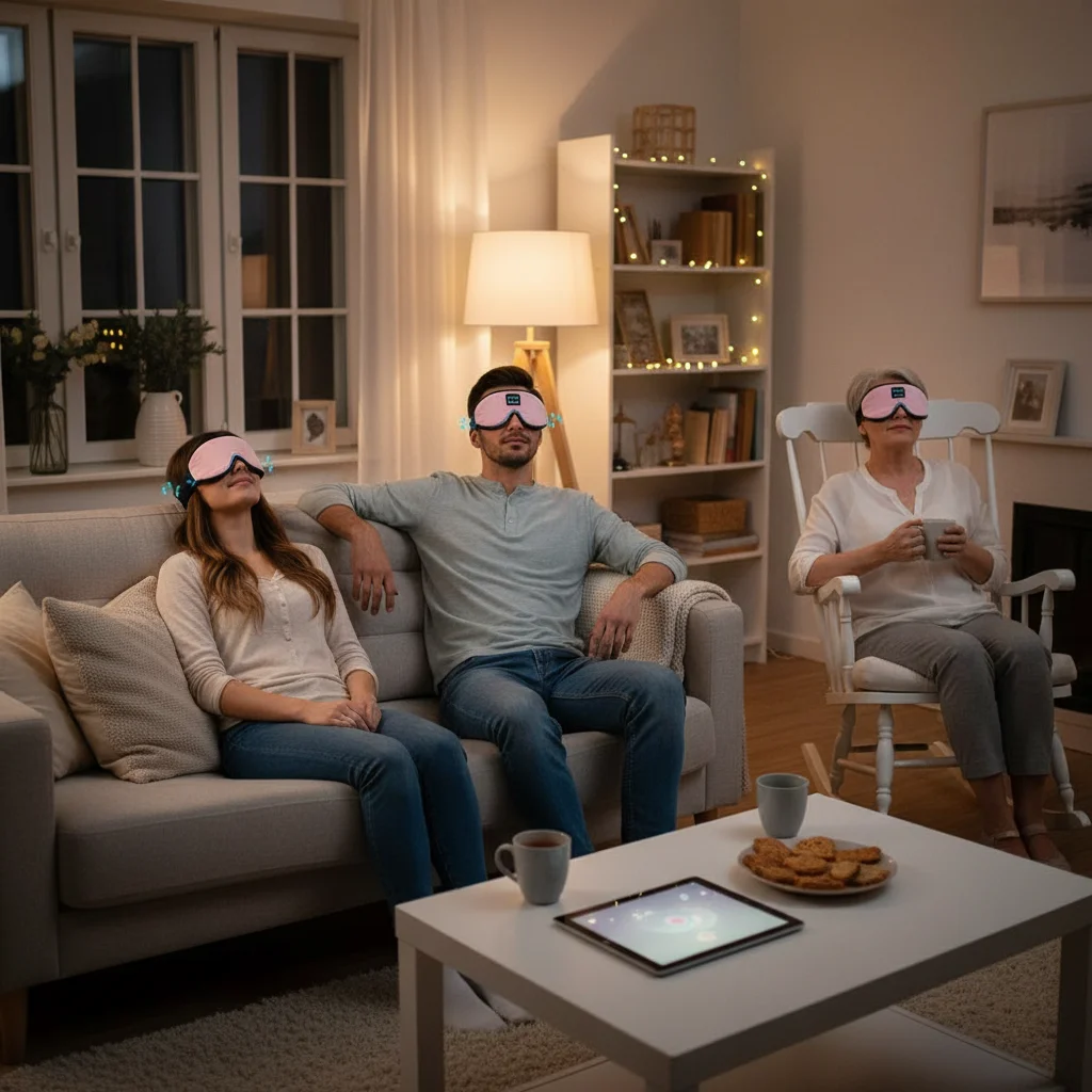 

Маска для сна, наушники, Bluetooth, 3D маска для глаз, воспроизведение музыки, спальные наушники со встроенным HD-динамиком, здравоохранение