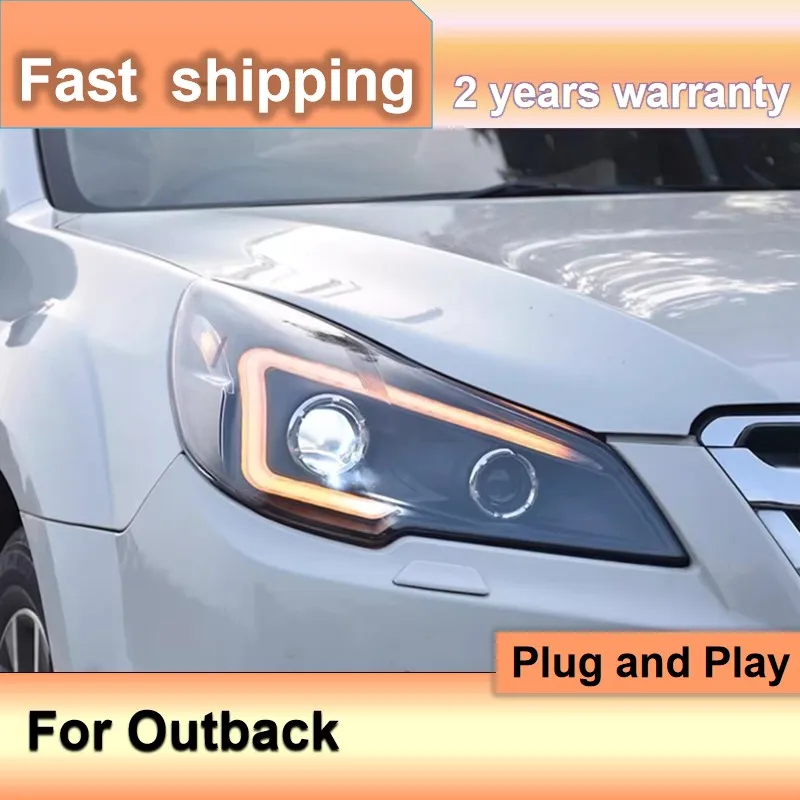 Car Accessories for Subaru Outback Headlamp 2010-2017 Legacy Headlight DRL Turn Signal Low High Beam Projector Lens